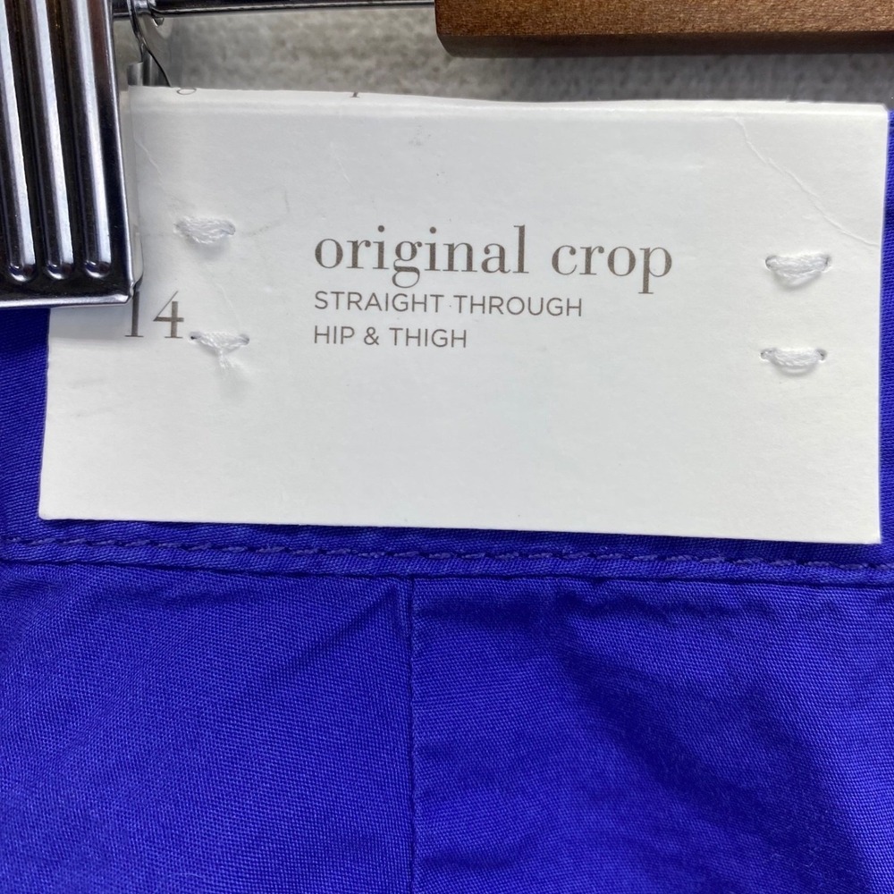 Ann Taylor LOFT Women's Original Crop Blue Capris Size 14 Pedal Pusher NWT - Picture 8 of 14